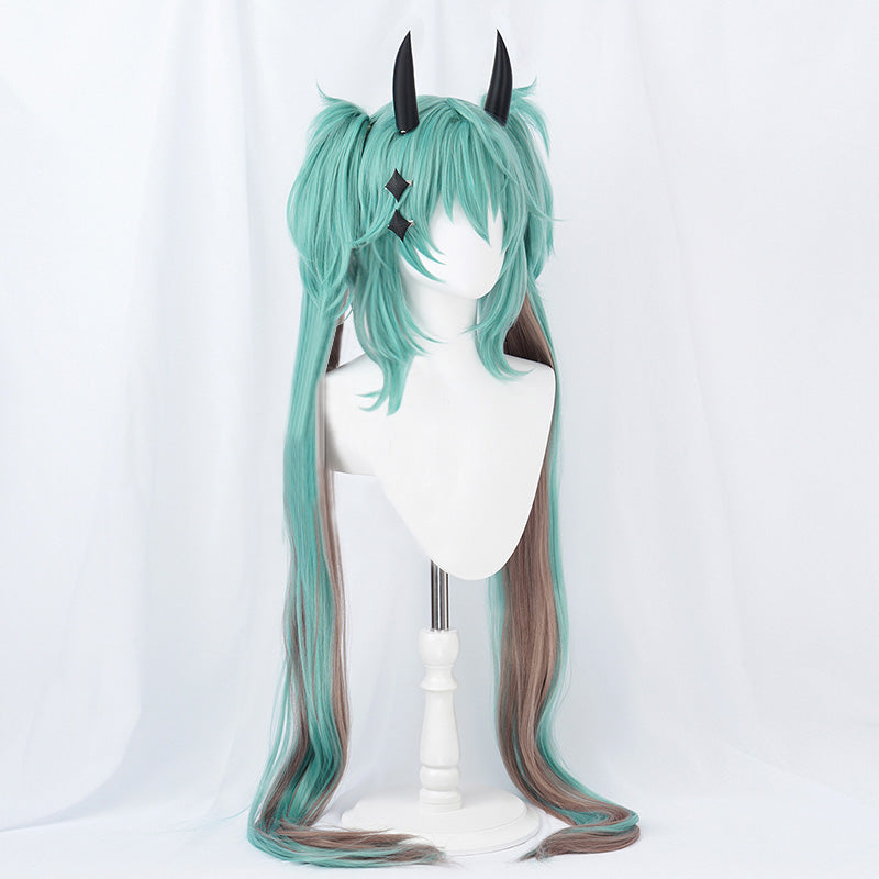 Vocaloid Hatsune Miku x Rascal Collab Little Devil Ver. 2023 Devil Wings Gothic Cosplay Wig