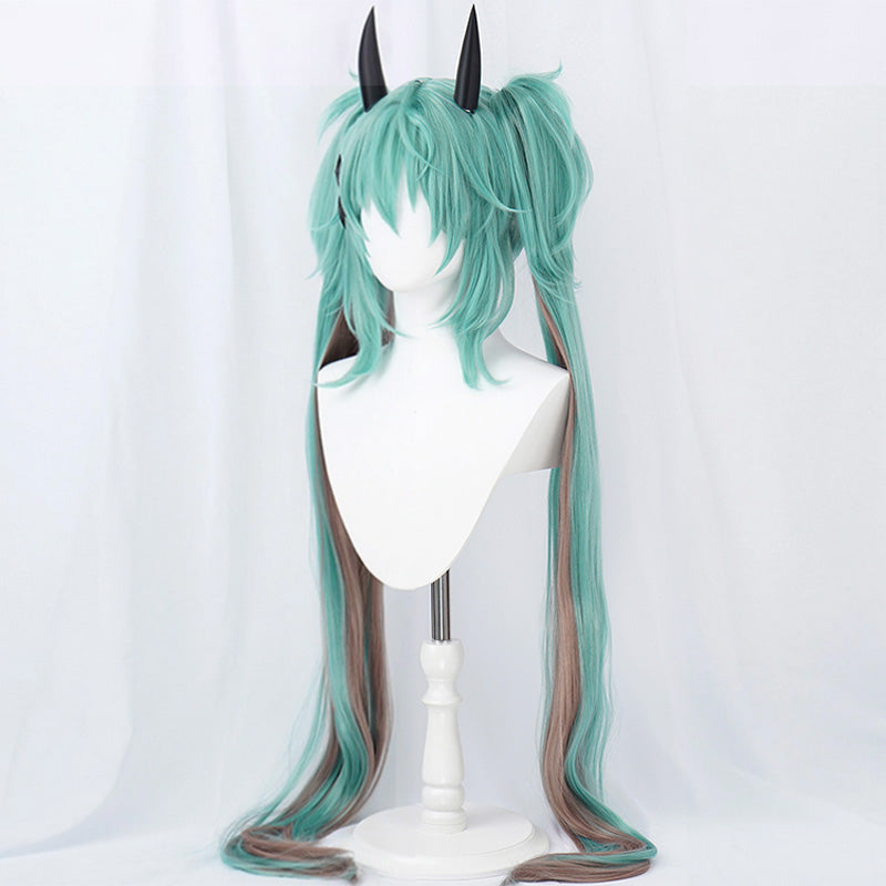 Vocaloid Hatsune Miku x Rascal Collab Little Devil Ver. 2023 Devil Wings Gothic Cosplay Wig