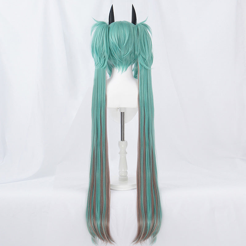 Vocaloid Hatsune Miku x Rascal Collab Little Devil Ver. 2023 Devil Wings Gothic Cosplay Wig