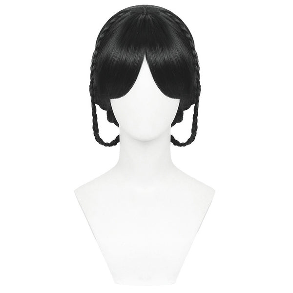Wednesday 2 The Addams Family Wednesday Black Dress Cosplay Wig