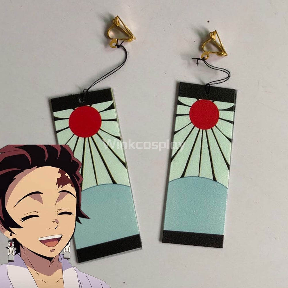 Tanjirou from Demon Slayer Kimetsu No Yaiba Kamado Earring Cosplay Accessory Prop