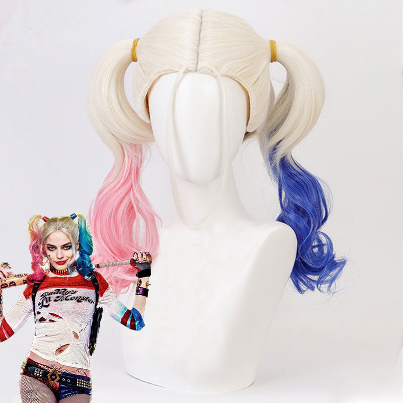 DC Comics New Batman Suicide Squad Harley Quinn Cosplay Wig