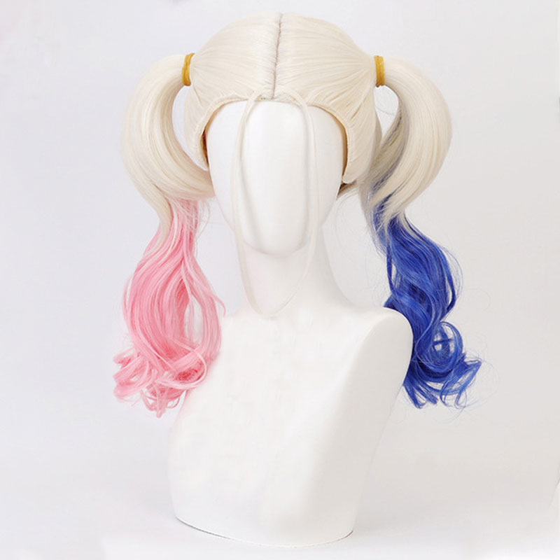 DC Comics New Batman Suicide Squad Harley Quinn Cosplay Wig