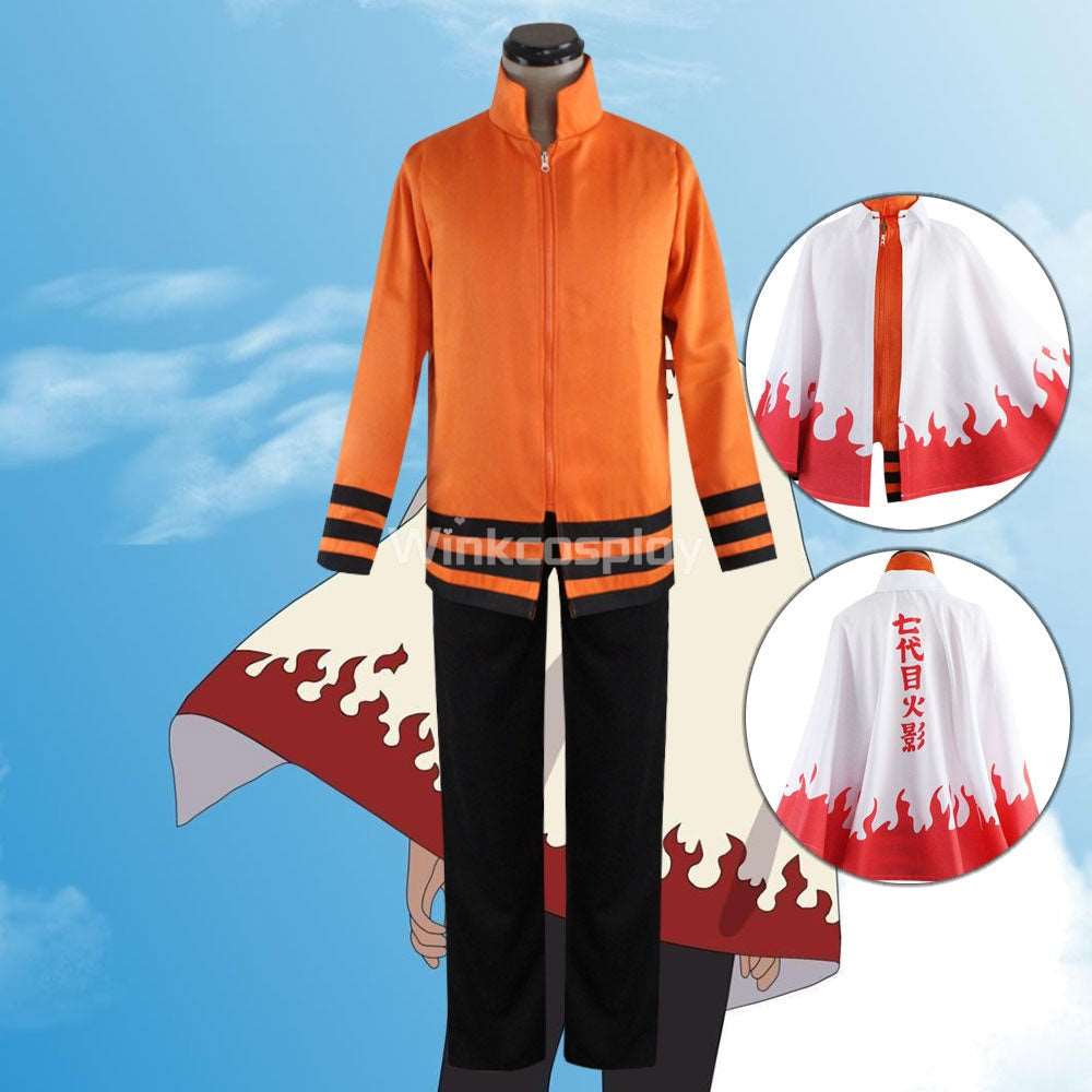 7th Hokage Uzumaki Naruto from Naruto Halloween Cosplay Costume