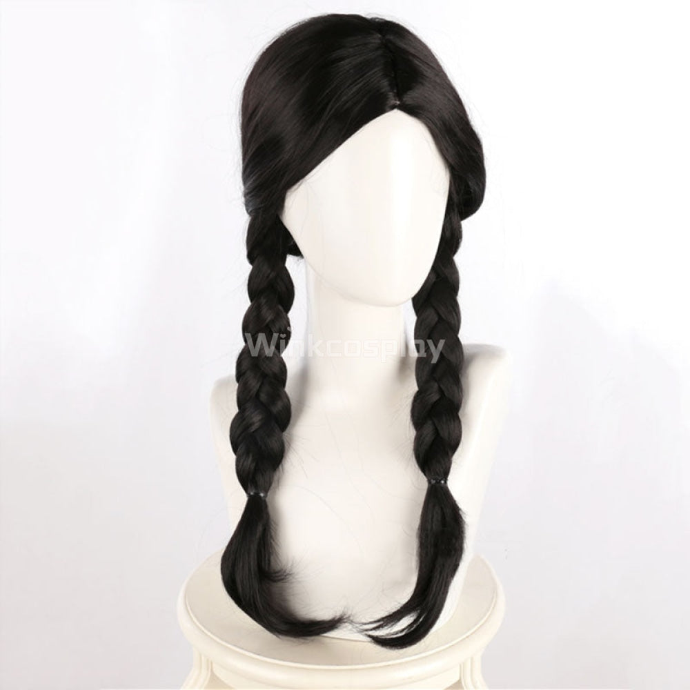 Addams Family Wednesday Black Cosplay Wig