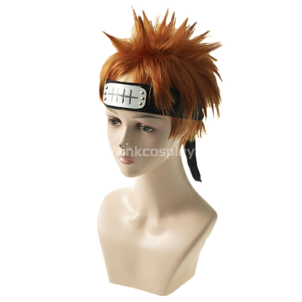 Akatsuki Pain Pein from Naruto Halloween Orange Cosplay Wig