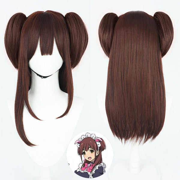 Akiba Maid War Akiba Meido Sensou Nagomi Kazuhira Brown Cosplay Wig