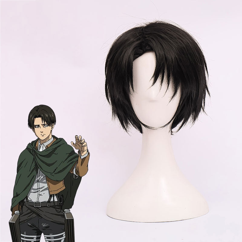 Attack on Titan Levi Ackerman Black Cosplay Wig