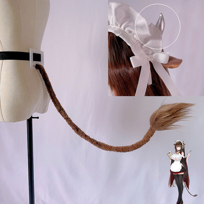 Azur Lane Kashino Maid Horn and Tail Cosplay Accessory Prop