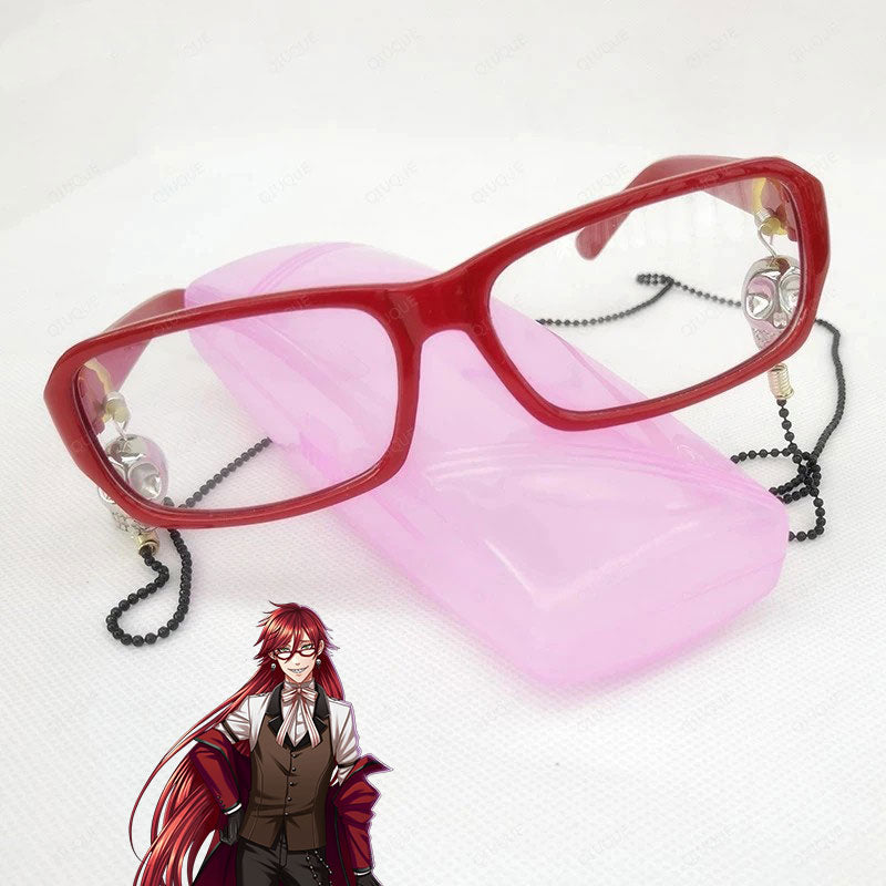 Black Butler Grelle Sutcliff Glasses Chain Cosplay Accessory Prop