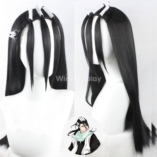 Bleach Byakuya Kuchiki Black Cosplay Wig