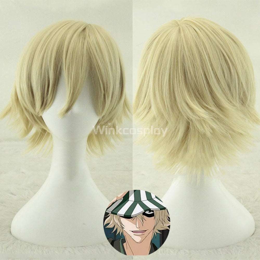 Bleach Kisuke Urahara Light Golden Cosplay Wig