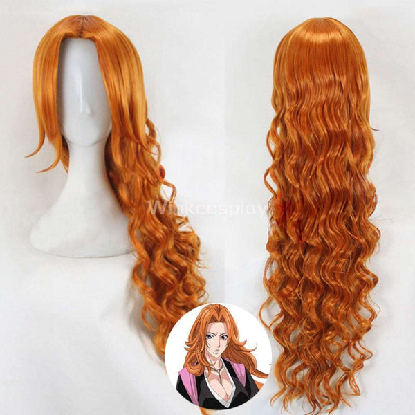 Bleach Matsumoto Rangiku Orange Cosplay Wig