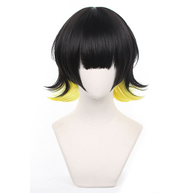 Blue Lock Meguru Bachira Black Yellow Cosplay Wig