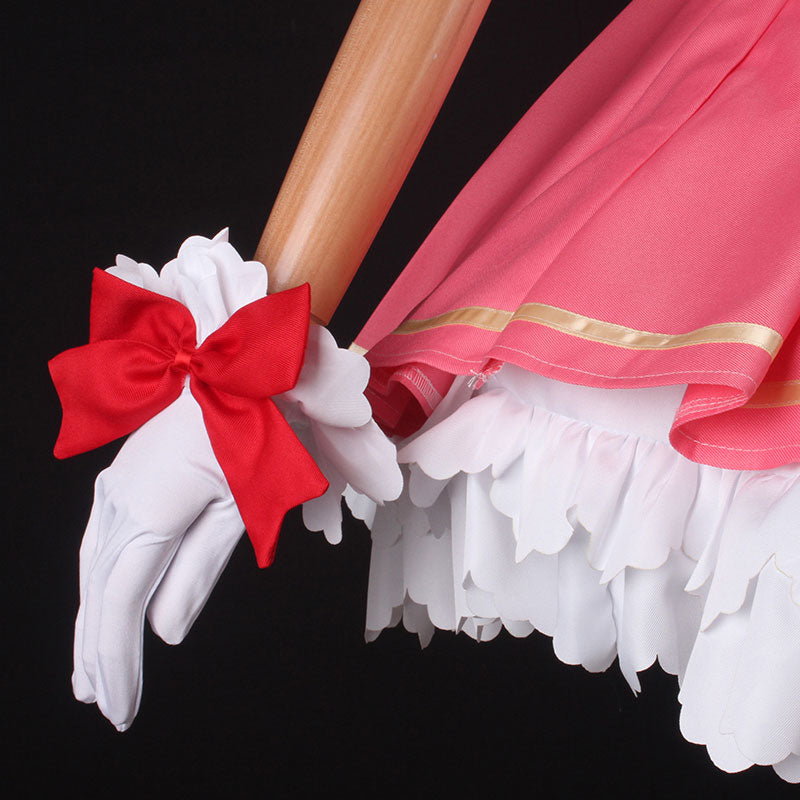 Cardcaptor Sakura Clear Card Sakura Kinomoto Pink Dress Halloween Cosplay Costume - Not Included Wing