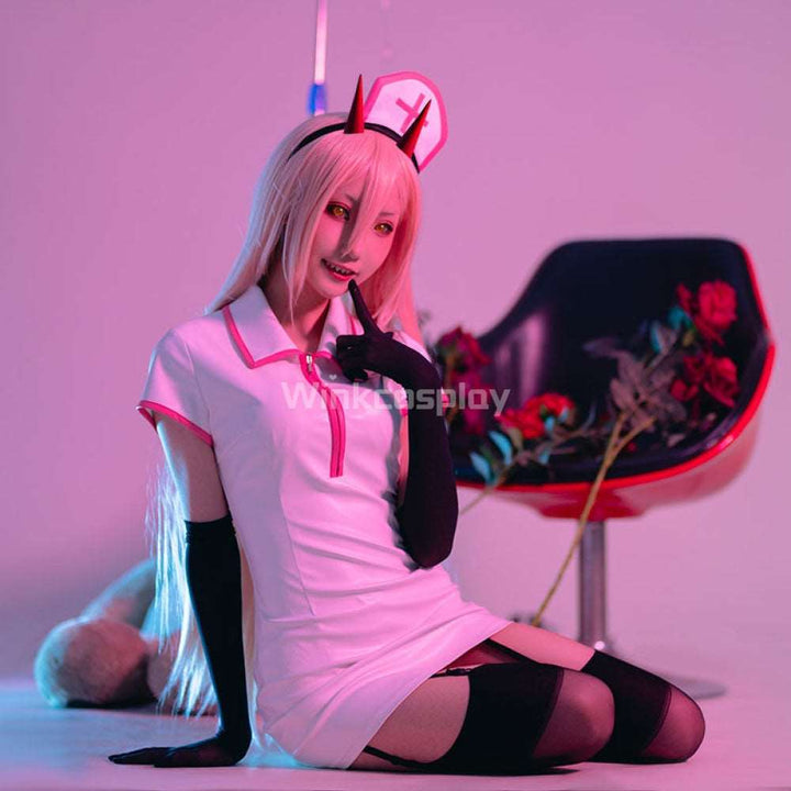 Chainsaw Man Power Cosplay Costume - Artificial Leather Edition