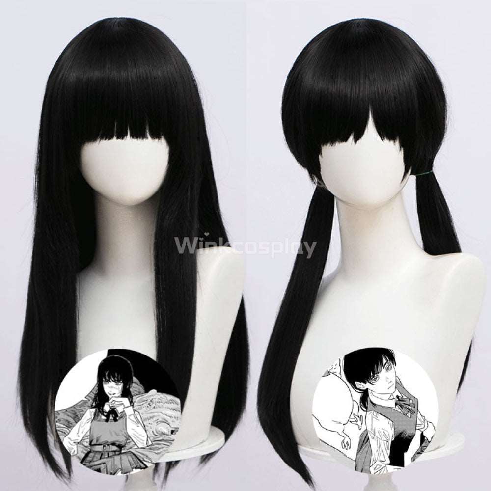 Chainsaw Man The War Devil Asa Mitaka Black Cosplay Wig