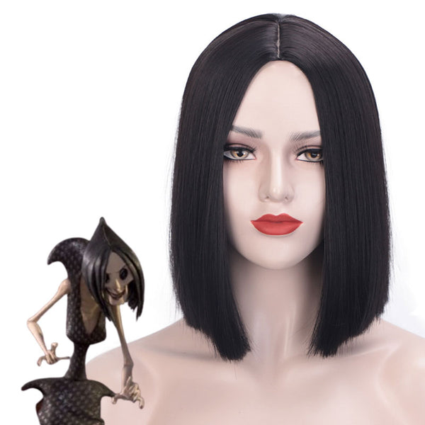 Coraline 2009 Movie Coraline's The Other Mother The Beldam Evil-doer Halloween Black Cosplay Wig