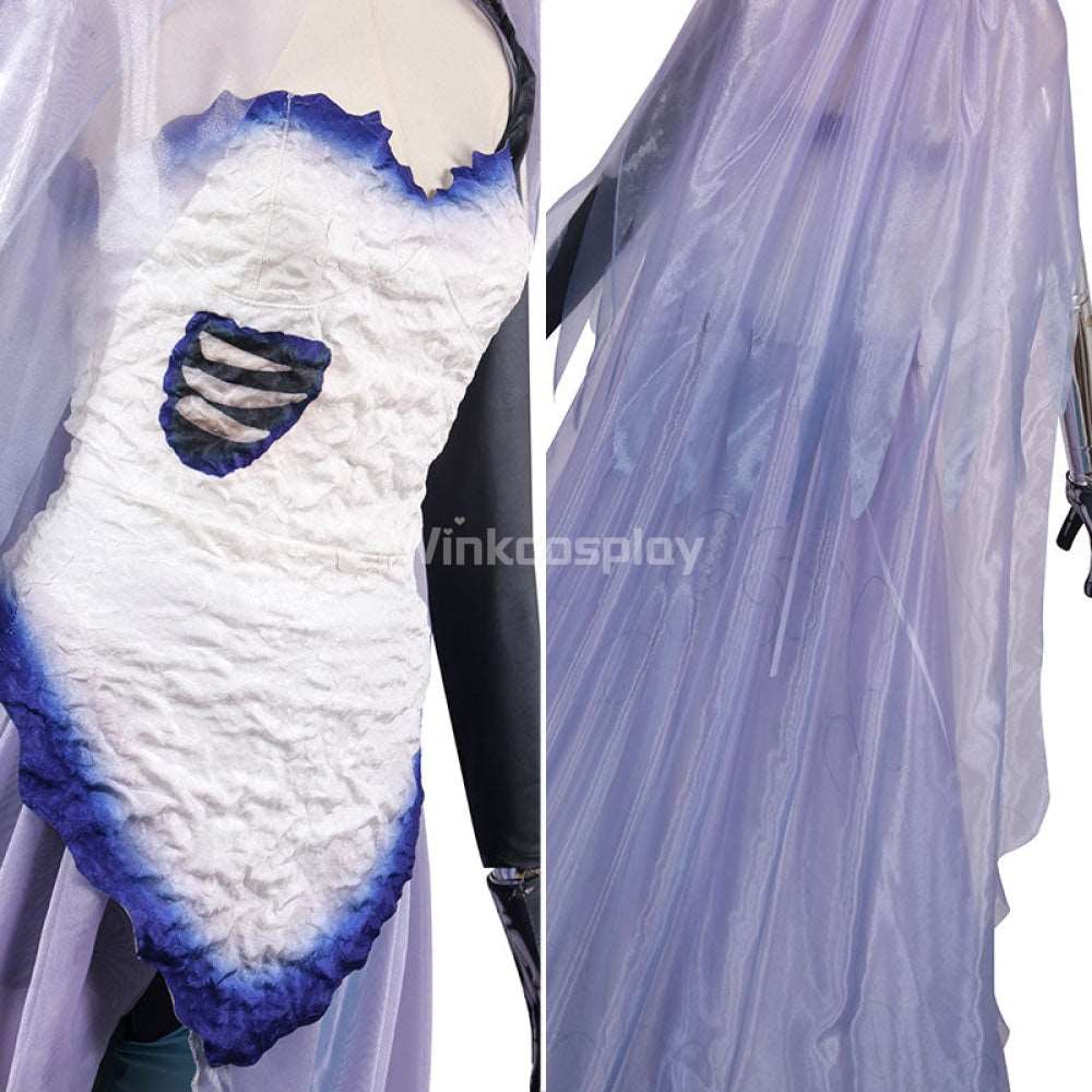 Corpse Bride Corpse Emily Bride Wedding Dress Halloween Cosplay Costume
