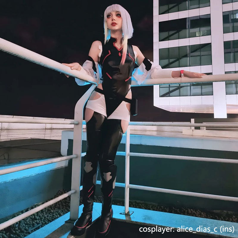 Cyberpunk: Edgerunners Lucy Simple Version Halloween Cosplay Costume R - New Edition