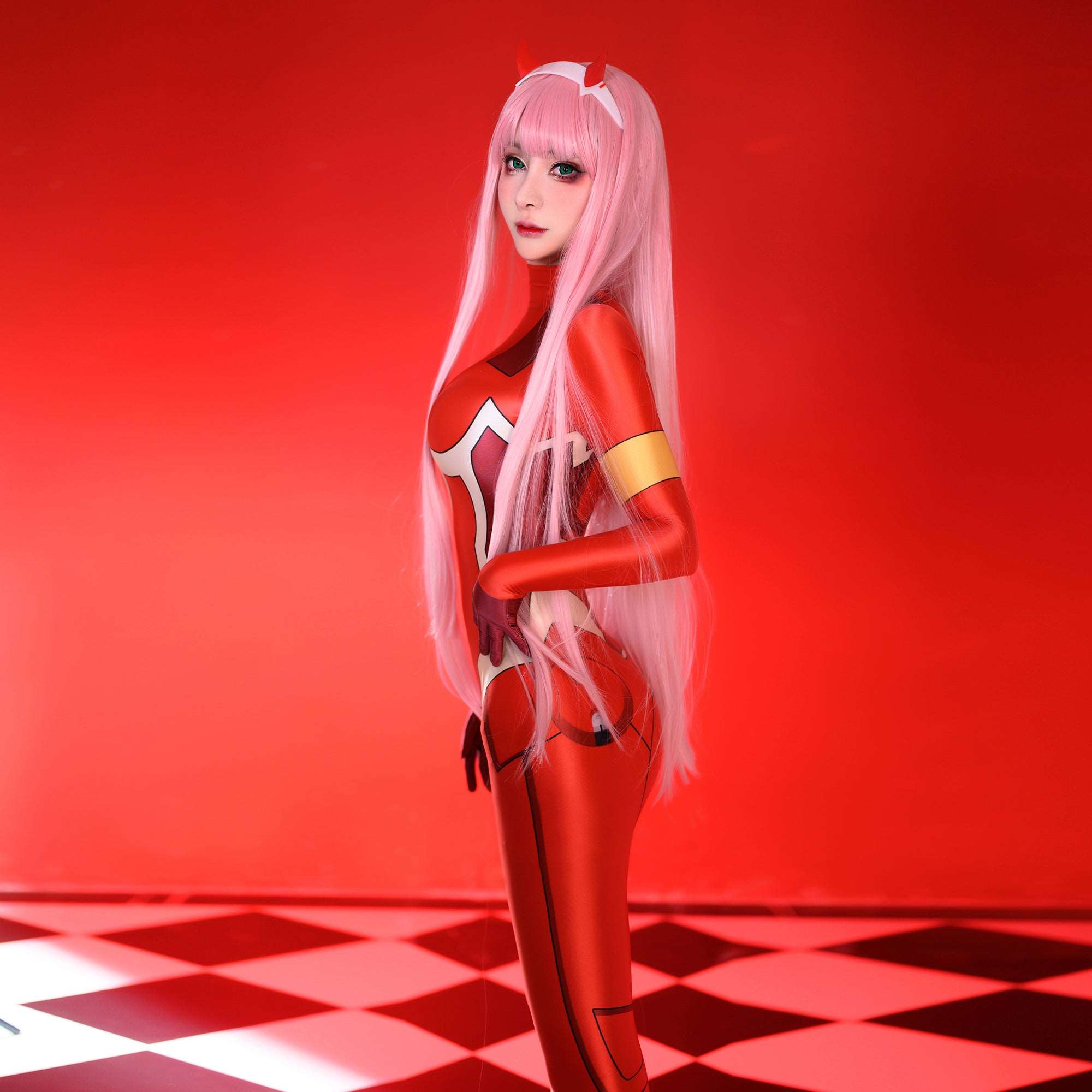 Darling in the Franxx Zero Two Code 002 Zentais Jumpsuit Cosplay Costume