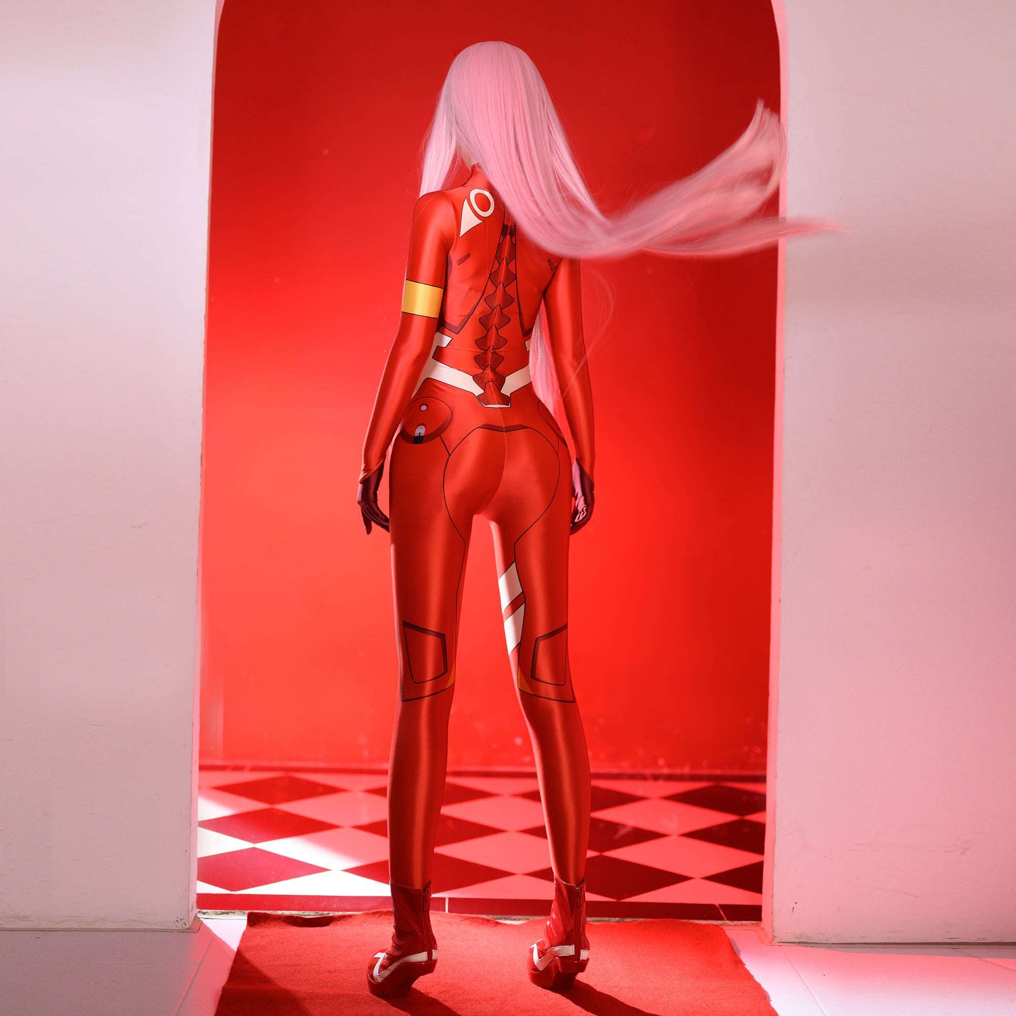 Darling in the Franxx Zero Two Code 002 Zentais Jumpsuit Cosplay Costume