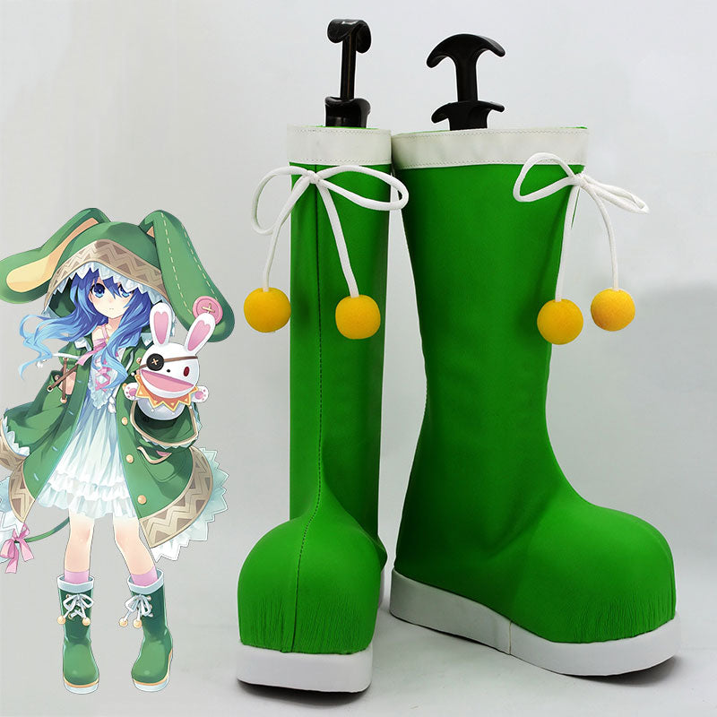 Date A Live Yoshino Himekawa Green Shoes Cosplay Boots