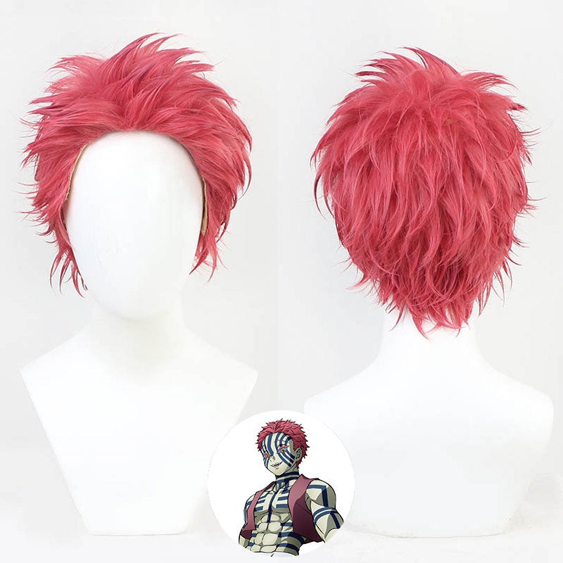 Demon Slayer: Kimetsu No Yaiba Akaza Cosplay Wig