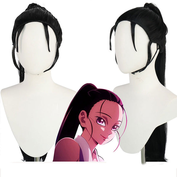 Demon Slayer: Kimetsu no Yaiba Season 2 Hinatsuru Black Cosplay Wig