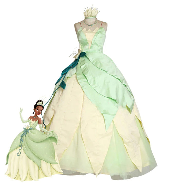 Disney Princess and the Frog Princess Tiana Cosplay Costume