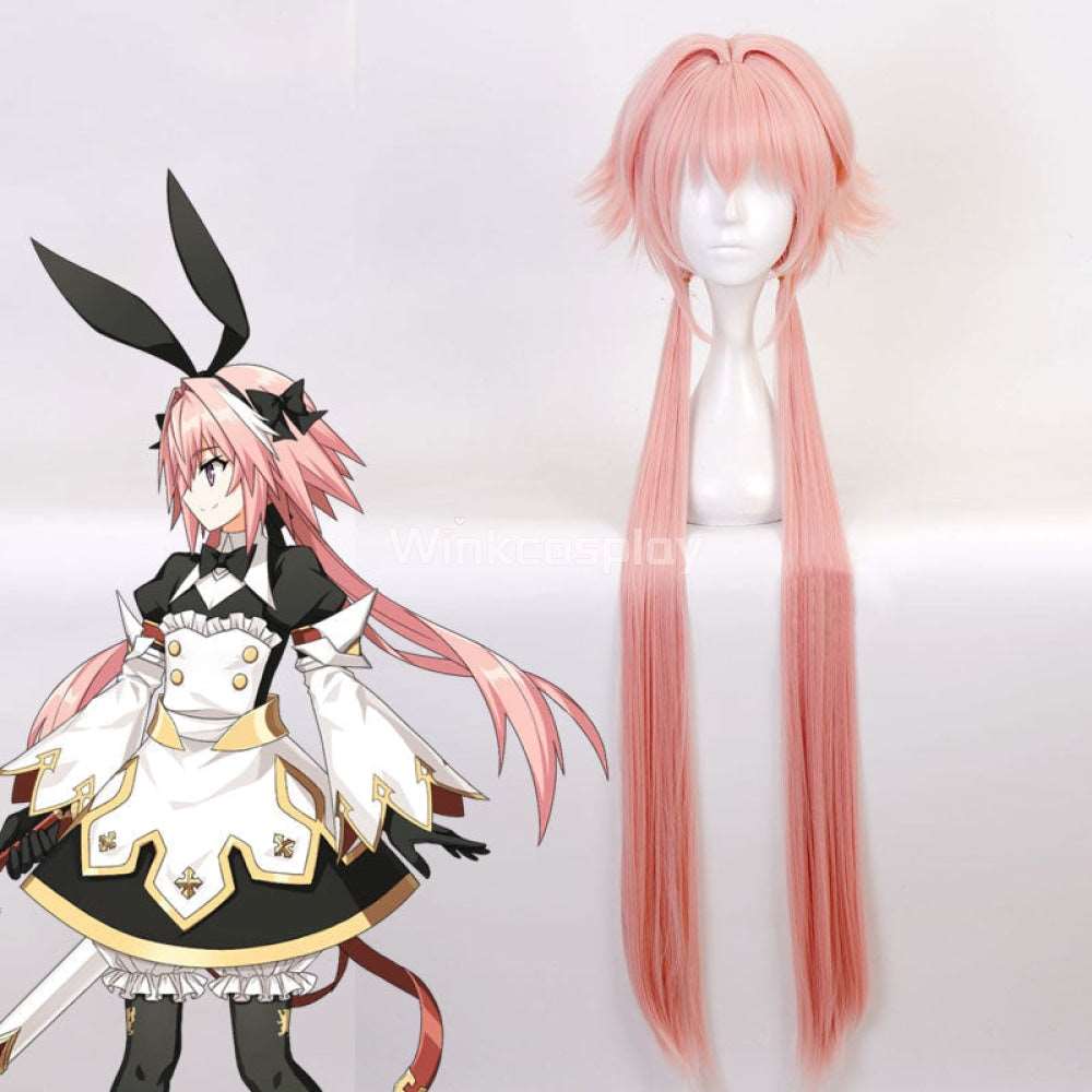 Fate Grand Order Saber Astolfo Maid Pink Cosplay Wig