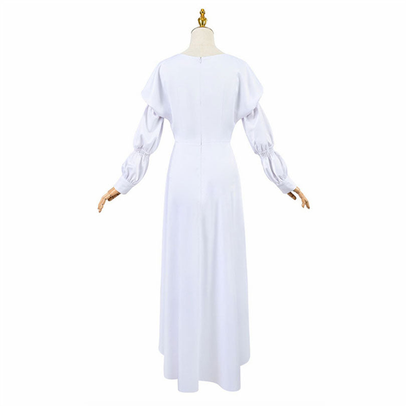 Film Ryuu to Sobakasu no Hime Belle Suzu Naito Belle White Dress Cosplay Costume