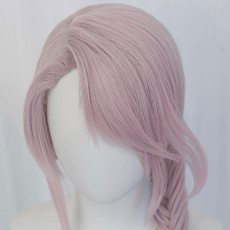 Final Fantasy XIV Endwalker FF14 Venat Hythlodaeus Grey Pink Cosplay Wig
