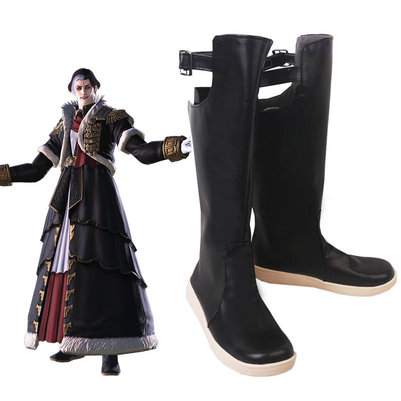 Final Fantasy XIV FF14 Emet-Selch Hades Solus zos Galvus Shoes Cosplay Boots