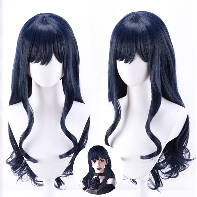 Final Fantasy XIV FF14 Gaia Blue Cosplay Wig