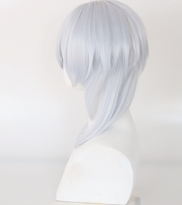 Final Fantasy XIV FF14 Themis Silver Gray Cosplay Wig