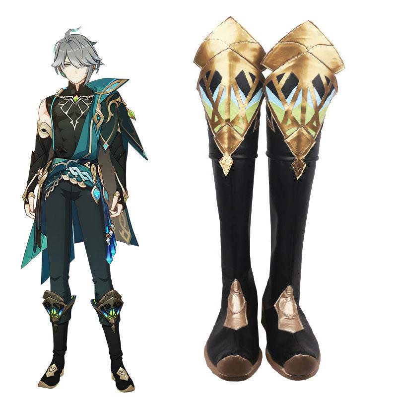 Genshin Impact Al-Haytham Al Haitham Halloween Shoes Cosplay Boots