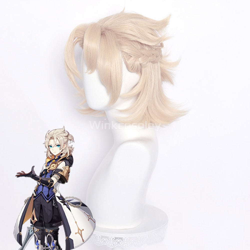 Genshin Impact Albedo Light Grey Cosplay Wig - Winkcosplay
