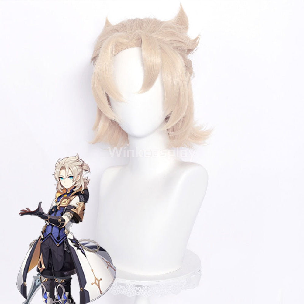 Genshin Impact Albedo Light Grey Cosplay Wig - Winkcosplay