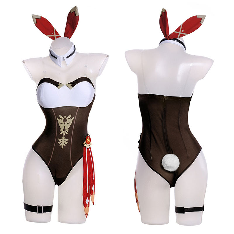 Genshin Impact Amber Bunny Girl Cosplay Costume