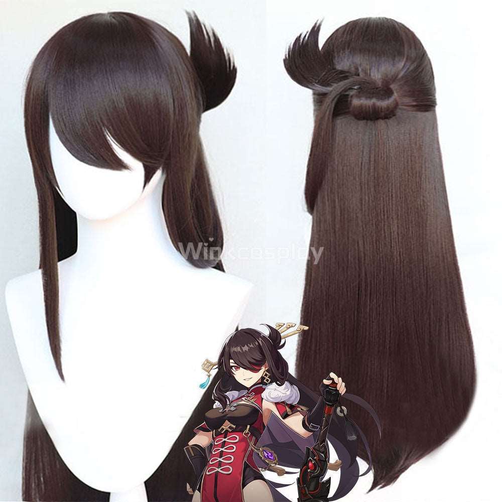 Genshin Impact Beidou Brown Cosplay Wig - Winkcosplay