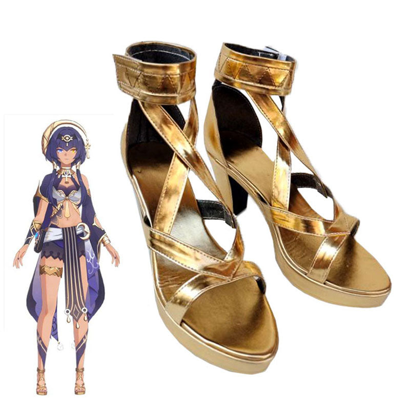 Genshin Impact Candace Golden Cosplay Shoes