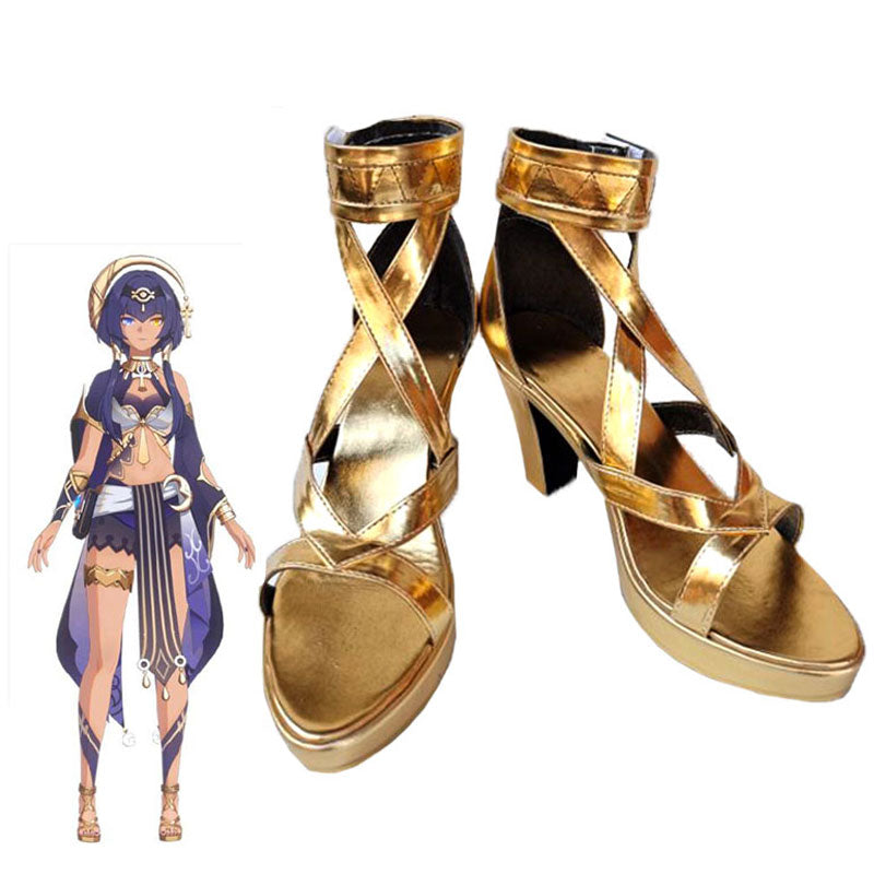 Genshin Impact Candace Golden Cosplay Shoes