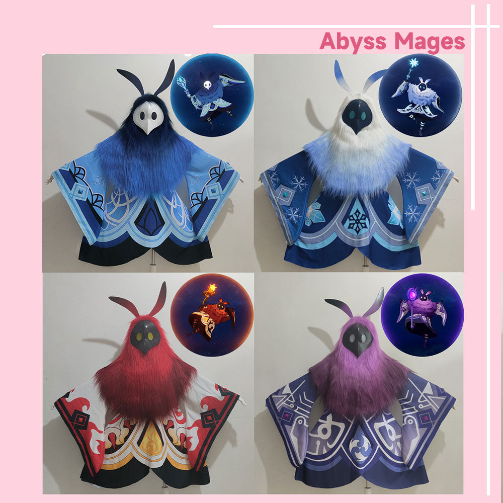 Genshin Impact Cryo Pyro Electro Hydro Abyss Mages Cosplay Costume ...