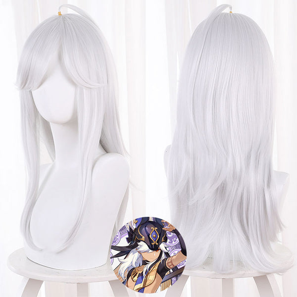 Genshin Impact Cyno Silver White Cosplay Wig