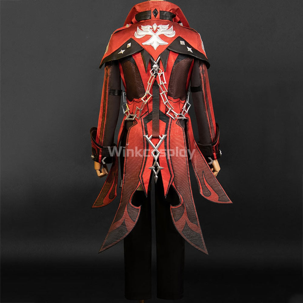 Genshin Impact Diluc Red Dead of Night Cosplay Costume