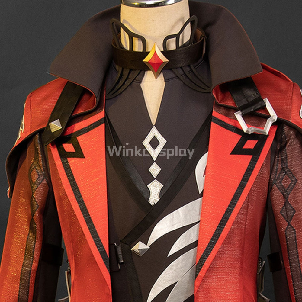 Genshin Impact Diluc Red Dead of Night Cosplay Costume