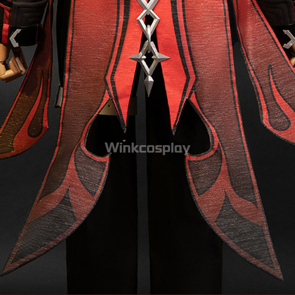 Genshin Impact Diluc Red Dead of Night Cosplay Costume