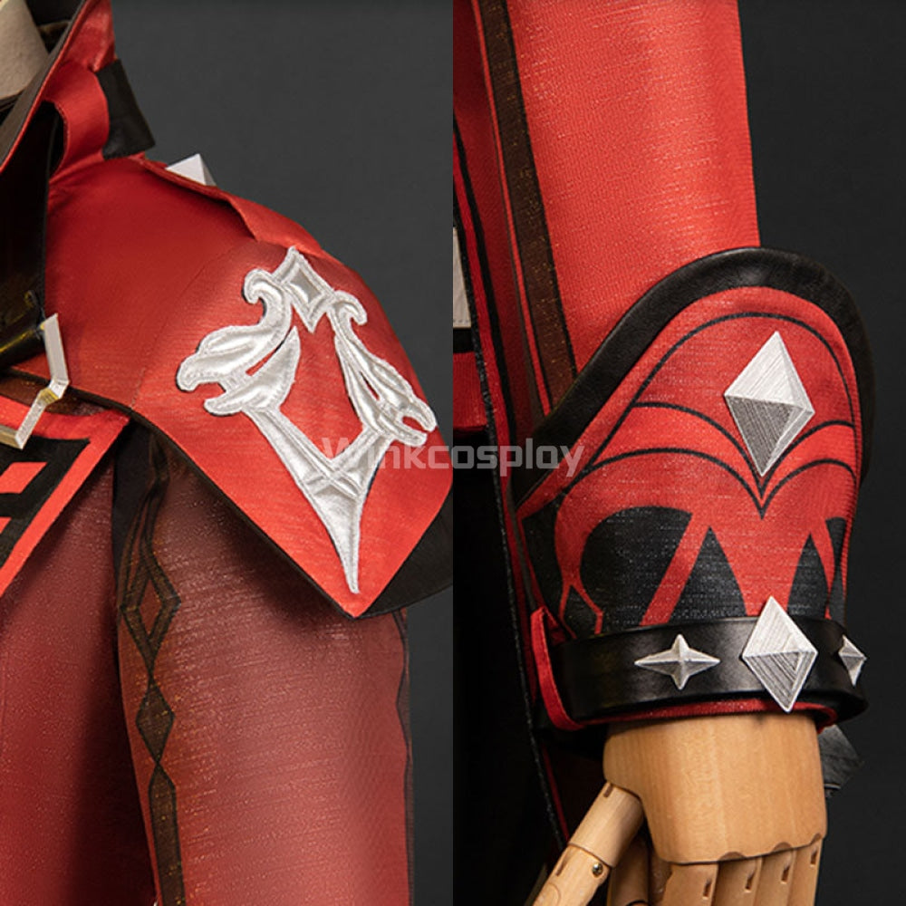 Genshin Impact Diluc Red Dead of Night Cosplay Costume