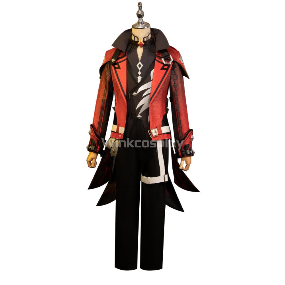 Genshin Impact Diluc Red Dead of Night Cosplay Costume